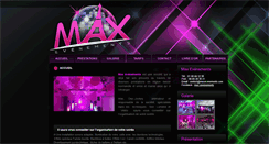 Desktop Screenshot of maxevenements.com