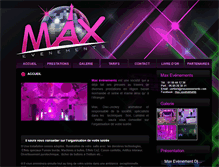 Tablet Screenshot of maxevenements.com